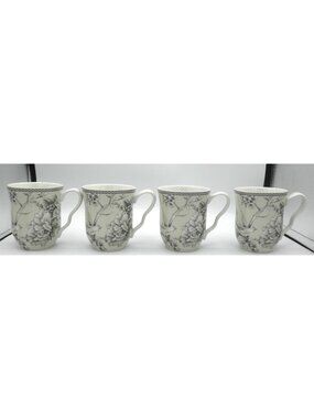 Adelaide Antique White by 222 Fifth Mugs Set of 4 Pattern Code: 22FADEAW